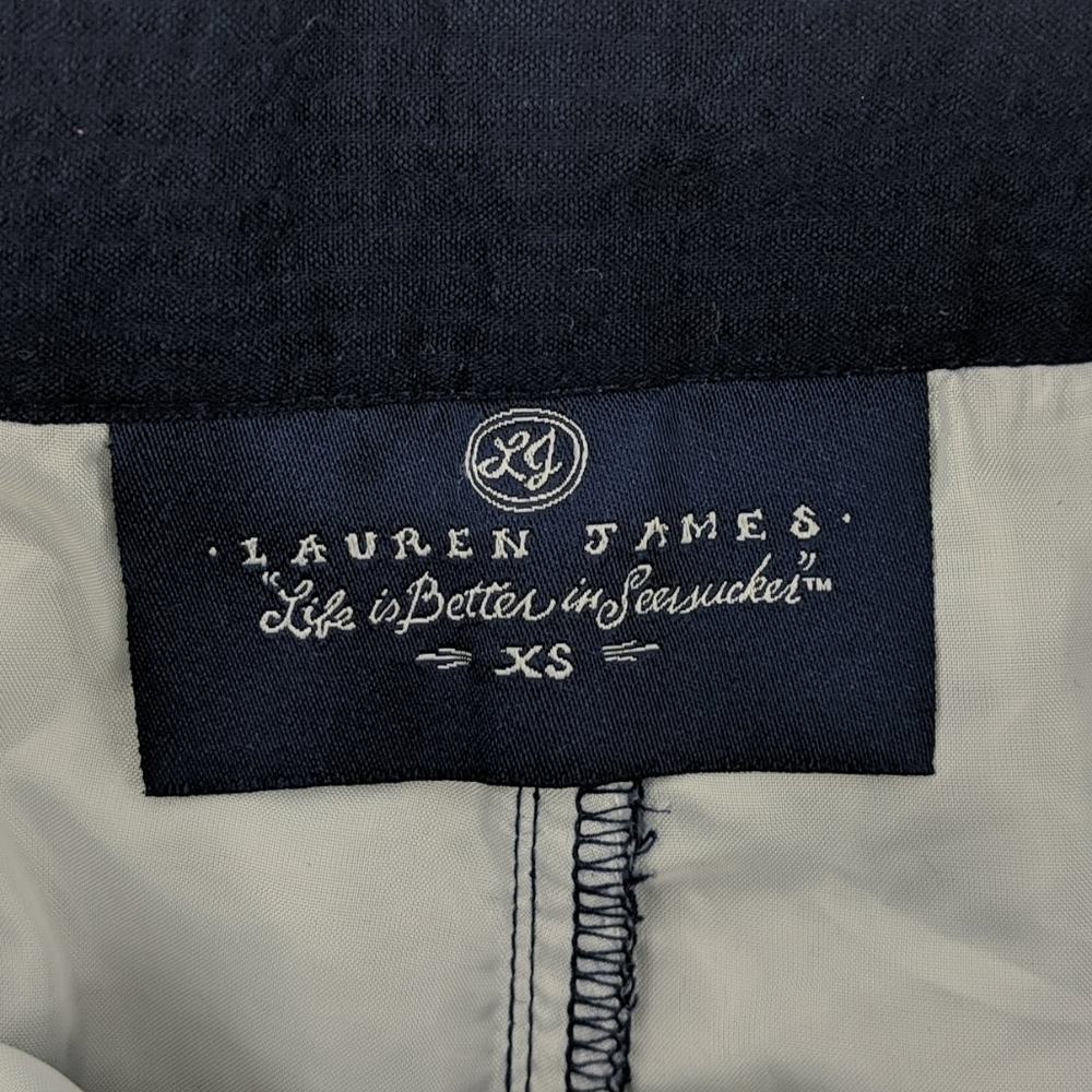 LAUREN JAMES Seersucker Tie Waist Shorts - Picture 4 of 5